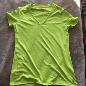 Reebok PlayDry Neon workout wicking shirt